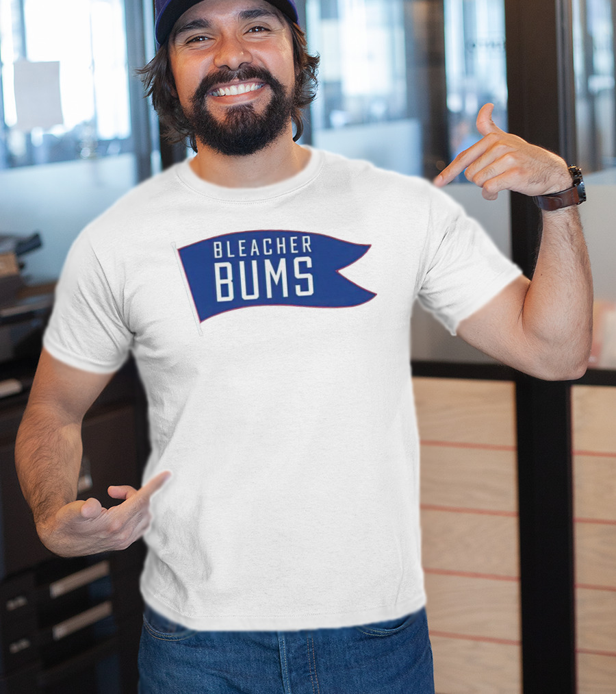 Bleacher Bums Blue Flag Banner T-Shirt