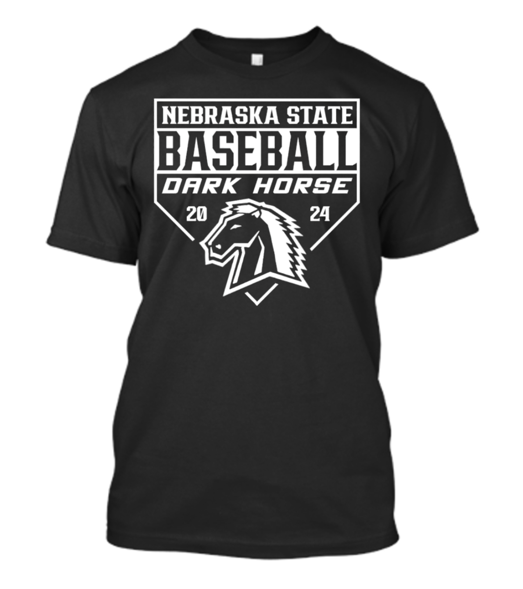 Nebraska State Baseball Dark Horse T-Shirt