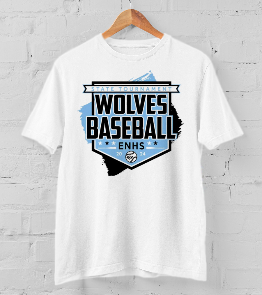 State Tournament ENHS Wolves Baseball T-Shirt