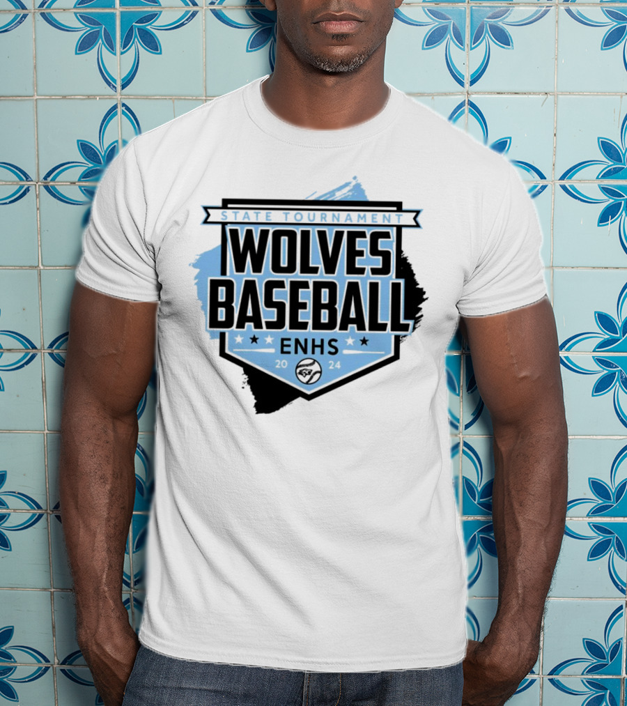 State Tournament ENHS Wolves Baseball T-Shirt