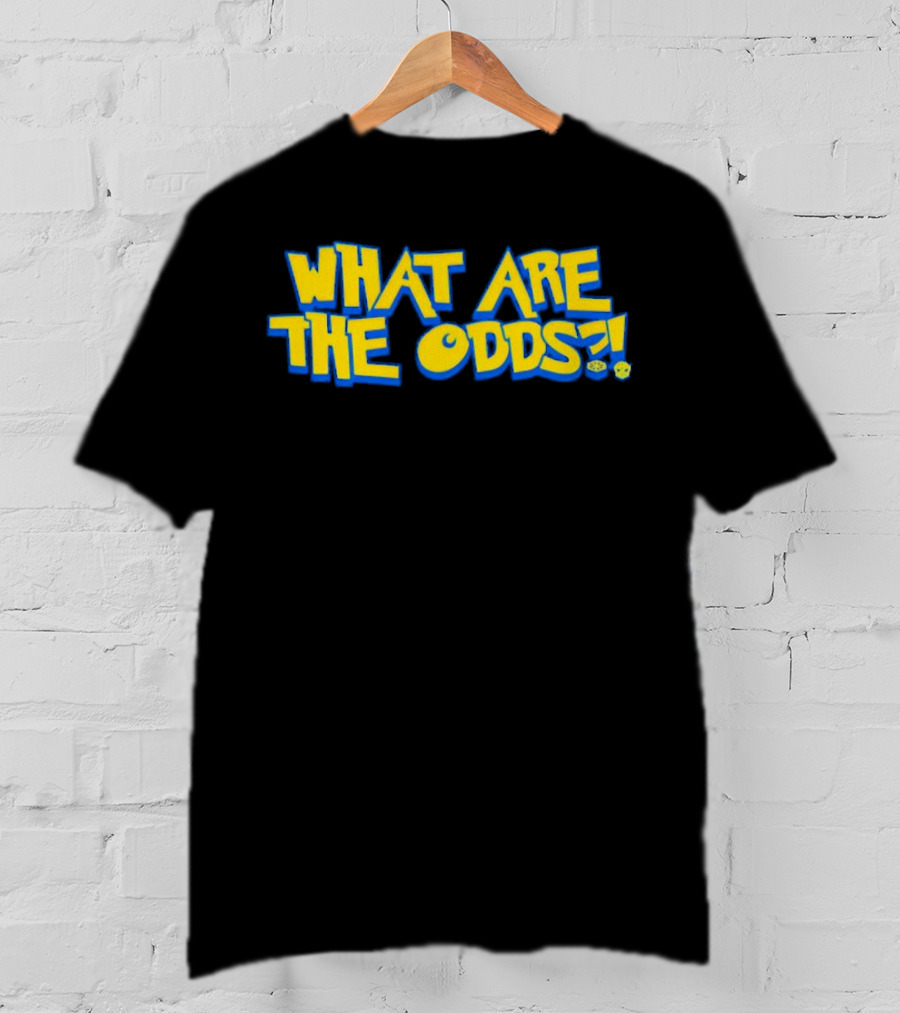 What Are The Odds Dice Playful Yellow Blue Typography T-Shirt