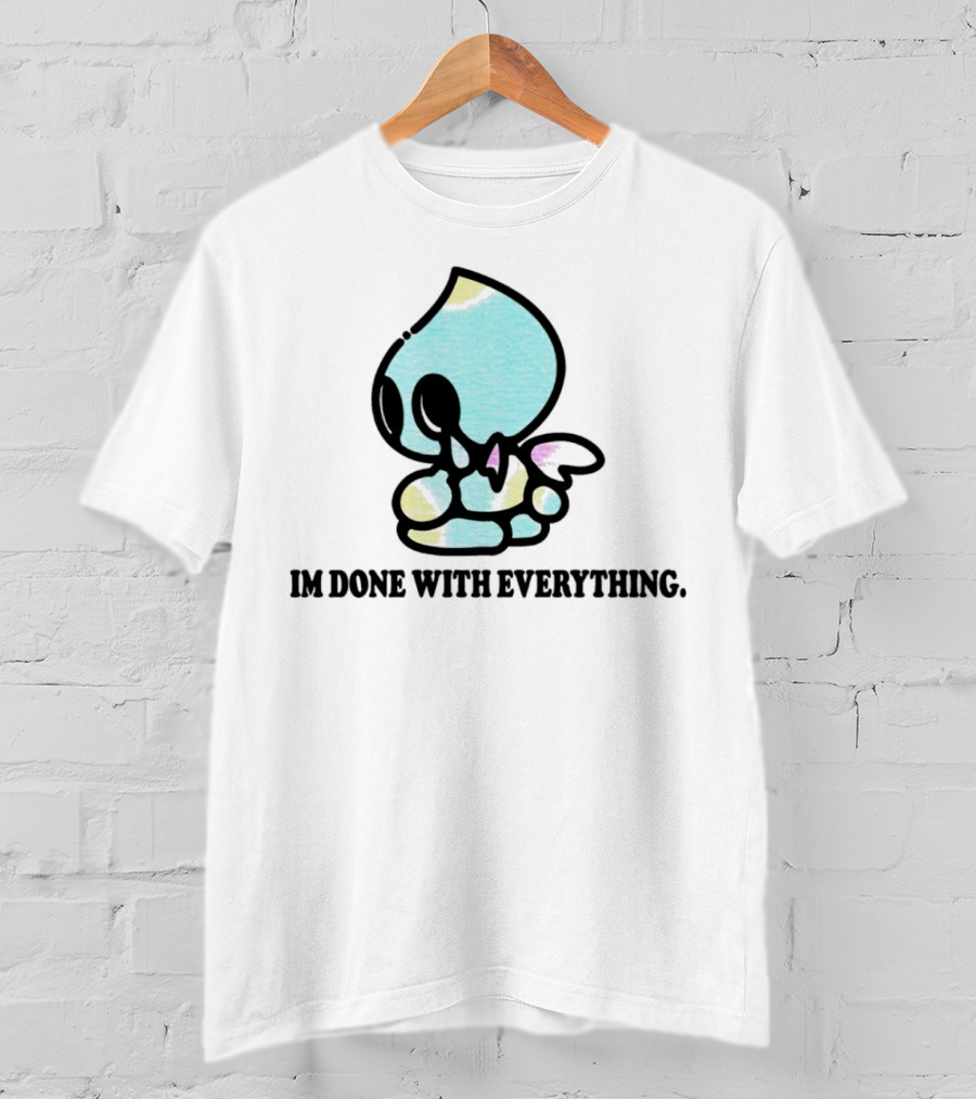 Chaos I'm Done With Everything Pastel Skull Character T-Shirt