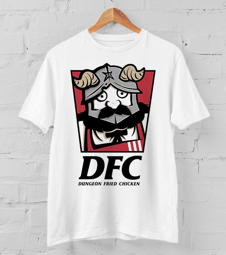 DFC Dungeon Fried Chicken Knight Helmet T-Shirt