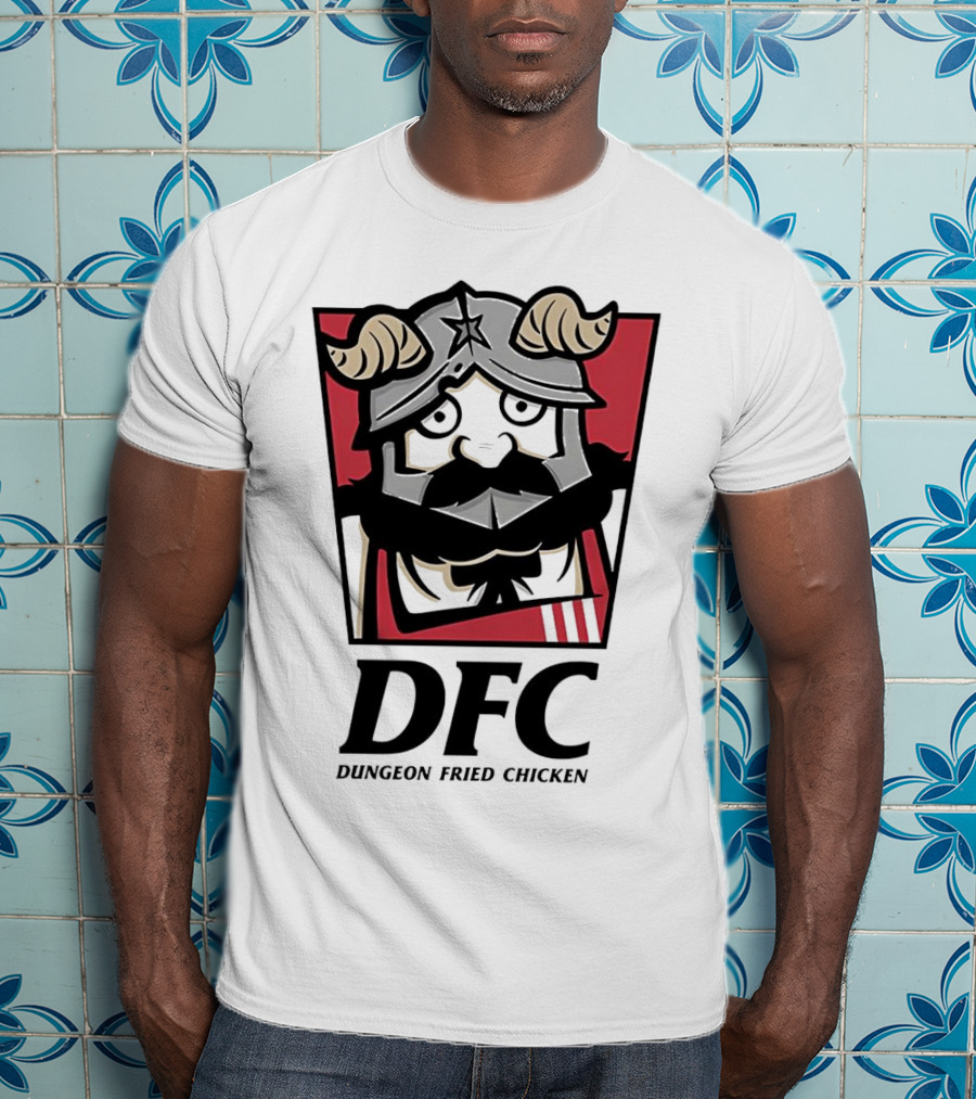 DFC Dungeon Fried Chicken Knight Helmet T-Shirt