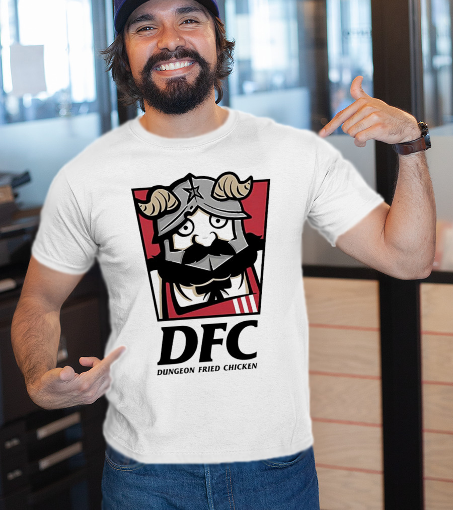 DFC Dungeon Fried Chicken Knight Helmet T-Shirt