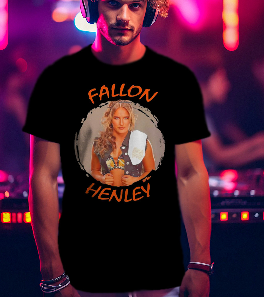 Fallon Henley WWE Bold Image With Studded Vest And Headband T-Shirt