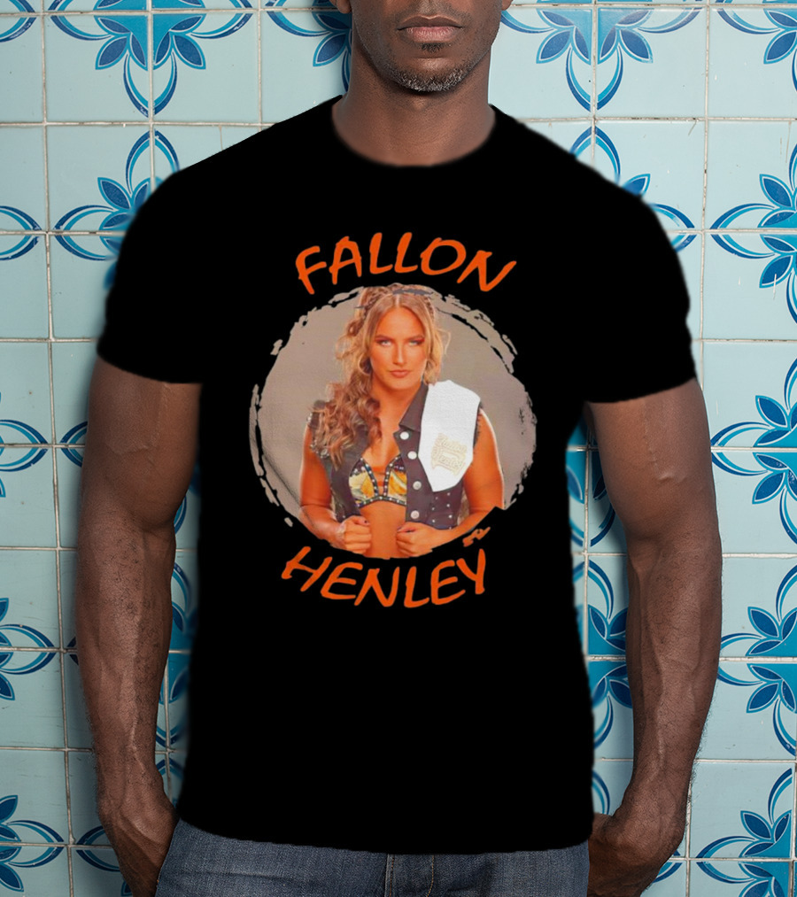 Fallon Henley WWE Bold Image With Studded Vest And Headband T-Shirt