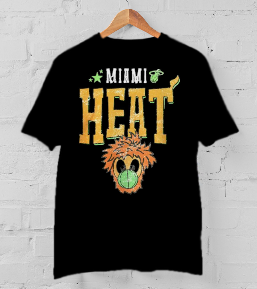 Miami Heat Burnie Basketball Court Culture T-Shirt