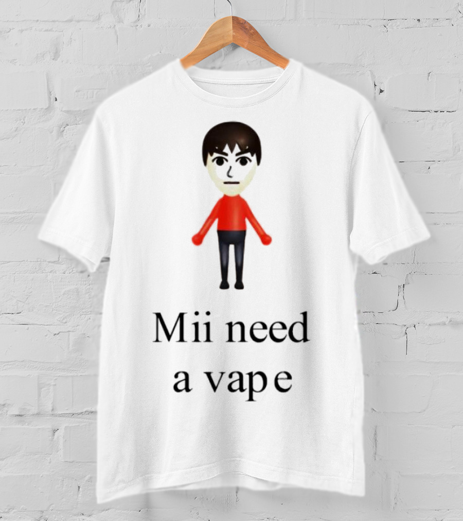 Mii Need A Vape Character Figure T-Shirt
