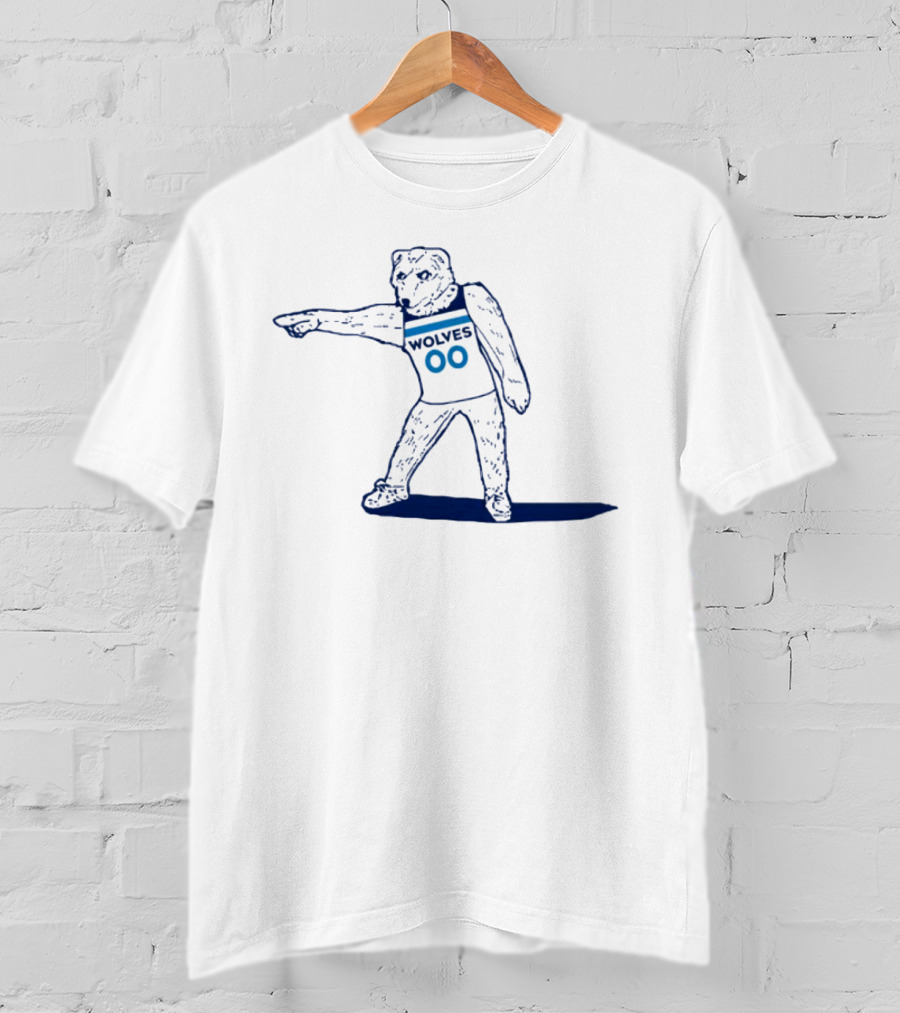 Wolves Team Mascot In Bold Athletic Stance T-Shirt