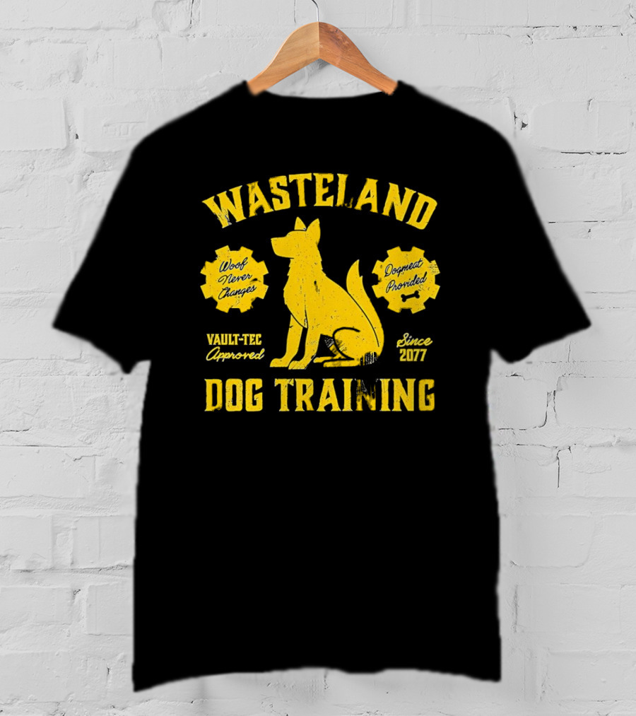 Wasteland Dog Training Woof Never Changes Dogmeat Provided Vault-Tec Approved Since 2077 T-Shirt