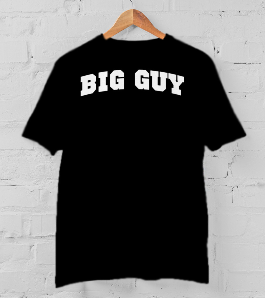 Big Guy Academy Text Bold Font T-Shirt