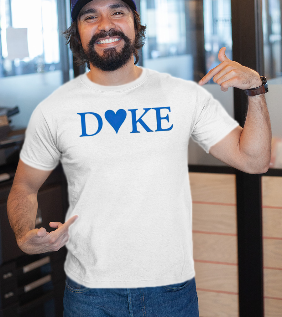 Duke Heart Blue Text T-Shirt