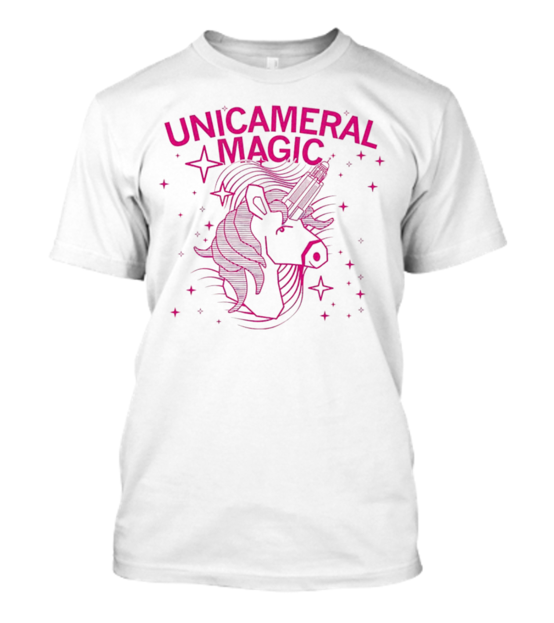 Unicameral Magic Neon Unicorn Capitol Stars T-Shirt