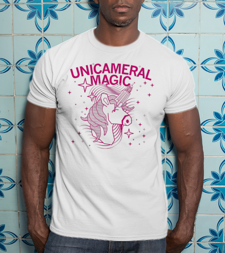 Unicameral Magic Neon Unicorn Capitol Stars T-Shirt
