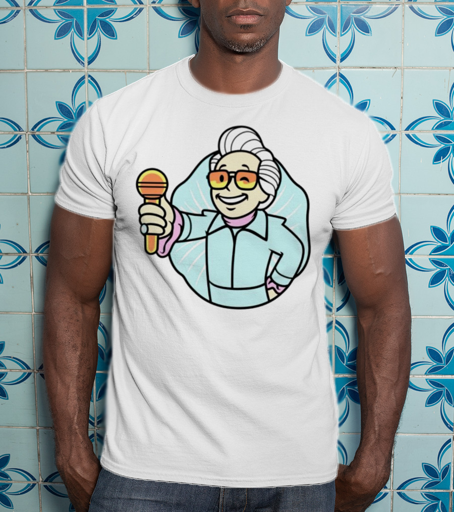 Vault Boy Elvis Microphone T-Shirt