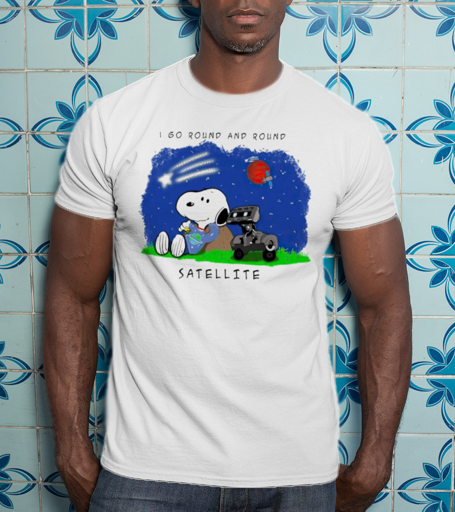 Snoopy I Go Round And Round Satellite Space Adventure T-Shirt