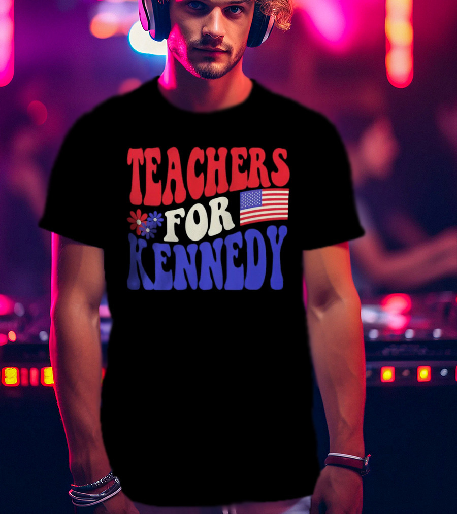 Teachers For Kennedy American Flag T-Shirt