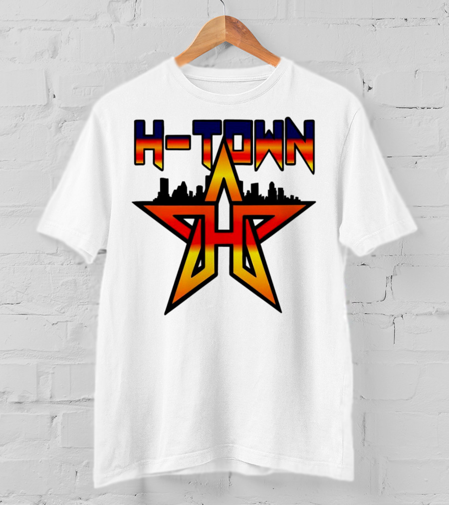 H-Town Skyline Star Houston Astros Baseball T-Shirt