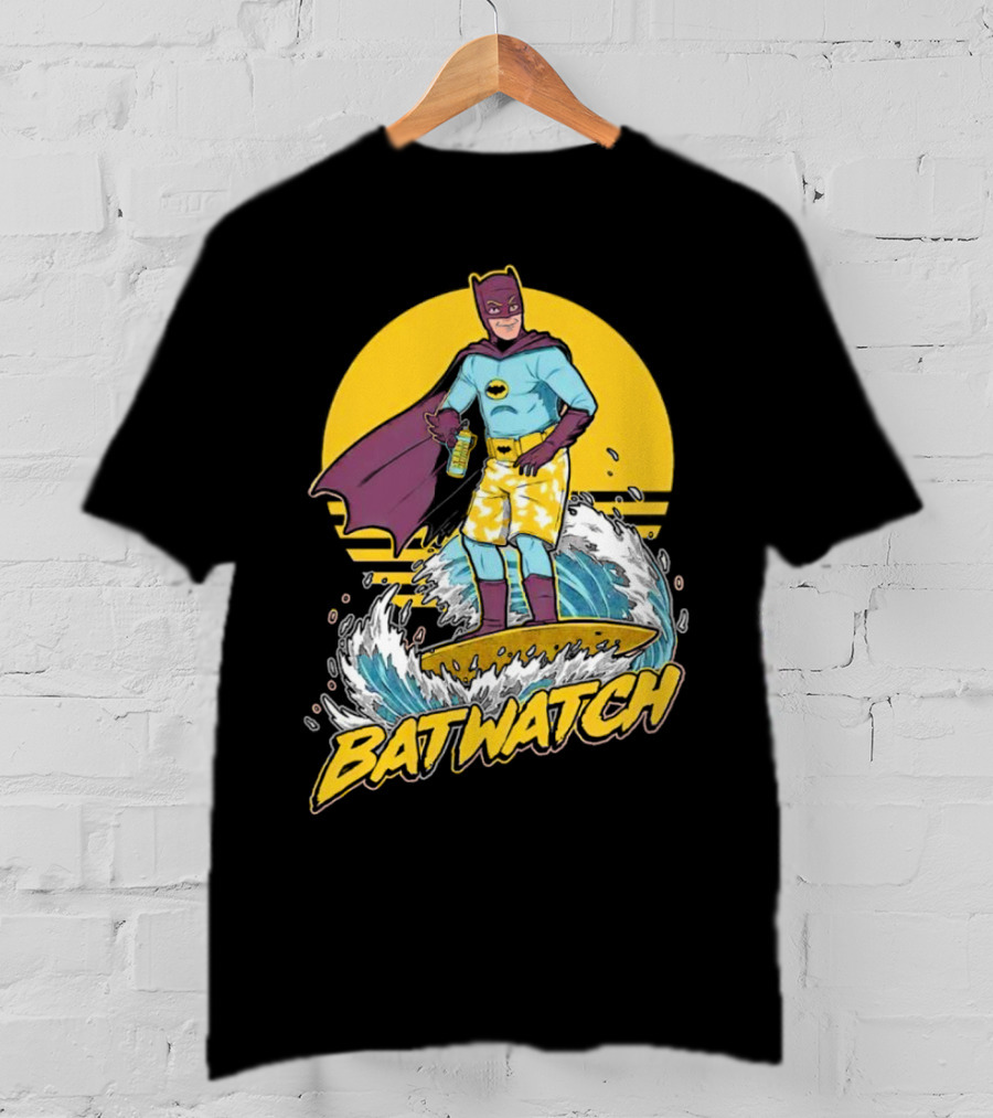 Batwatch Batman Surfing Bat Beach Summer T-Shirt