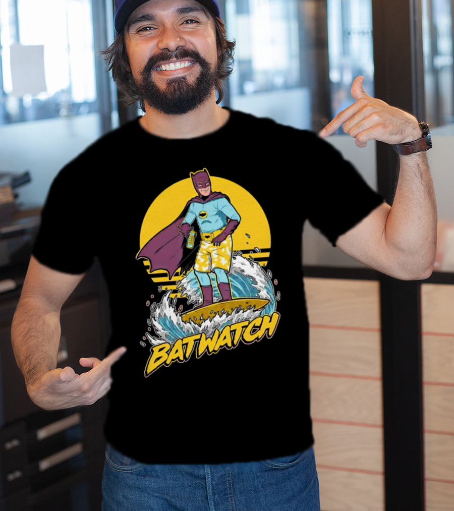 Batwatch Batman Surfing Bat Beach Summer T-Shirt