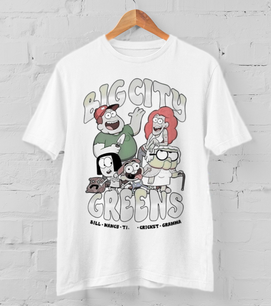 Big City Greens Bill Nancy Tilly Cricket Gramma Characters T-Shirt
