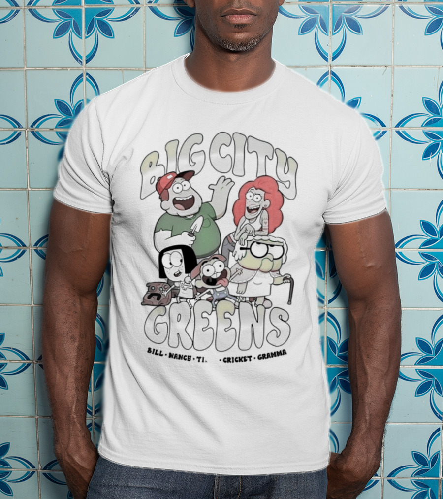 Big City Greens Bill Nancy Tilly Cricket Gramma Characters T-Shirt