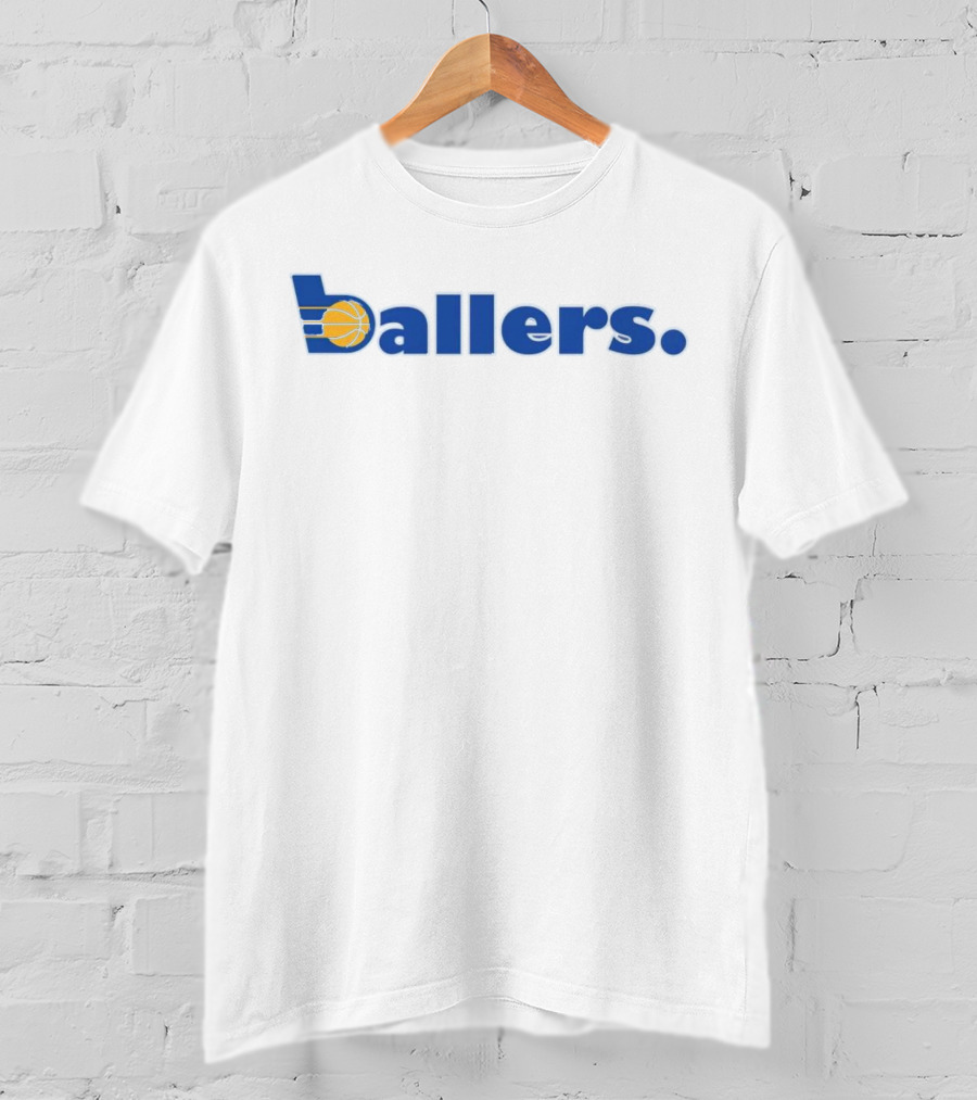 Indiana Pacers Ballers Basketball Logo-Inspired Playful T-Shirt