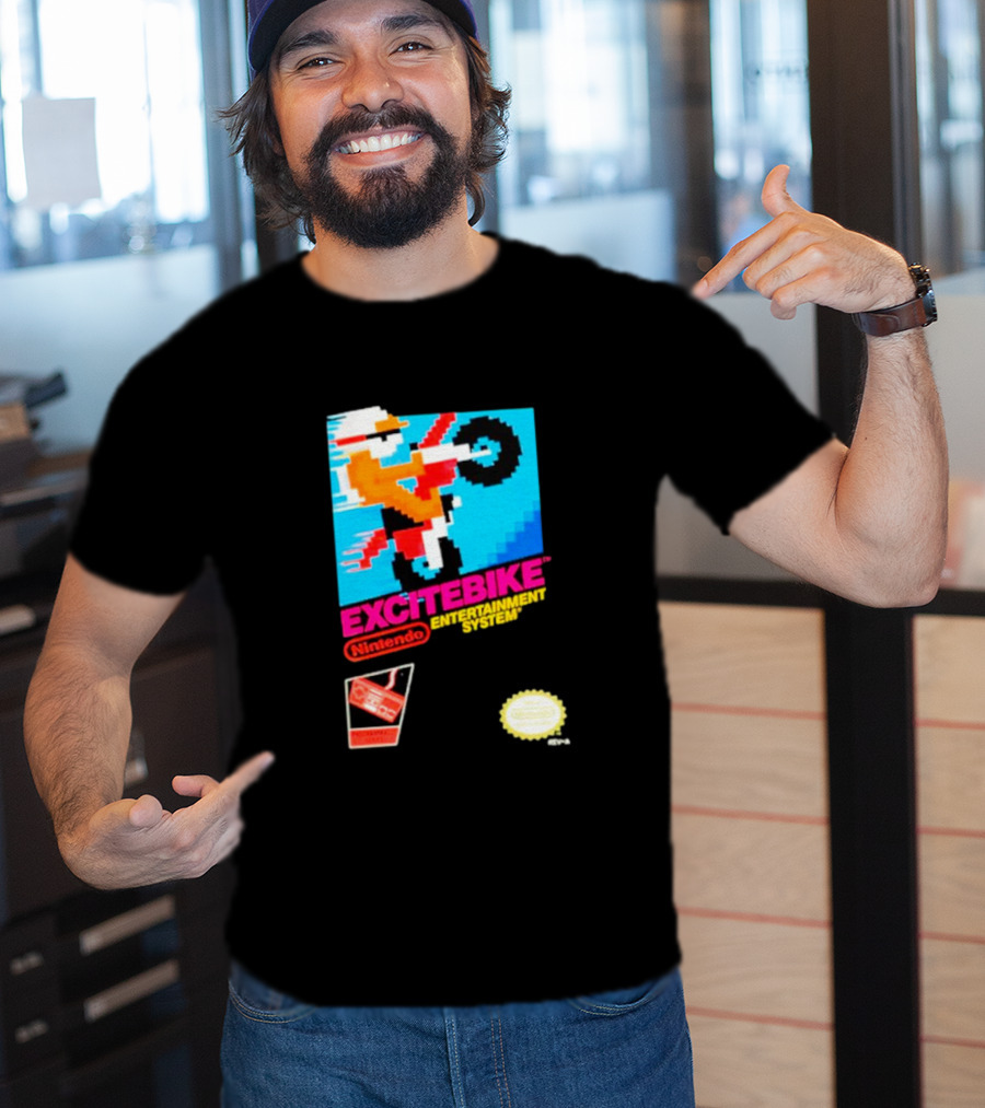 Nintendo Excitebike Entertainment System Classic Game Retro T-Shirt
