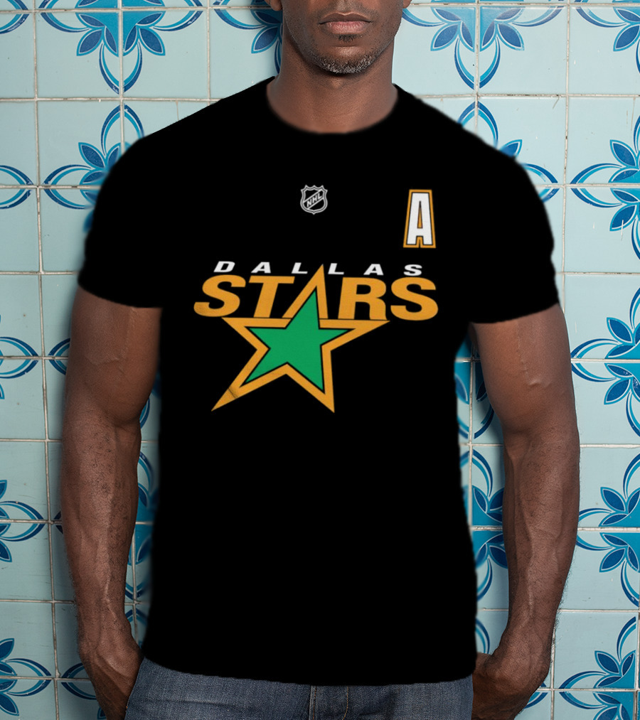 Dallas Stars NHL Hockey Team Logo And Letter A T-Shirt