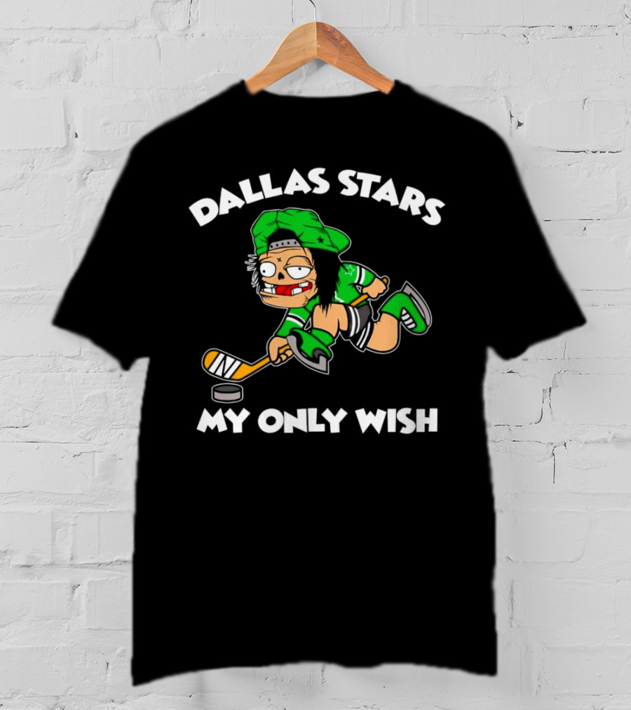 Dallas Stars My Only Wish Hockey Cartoon Character T-Shirt