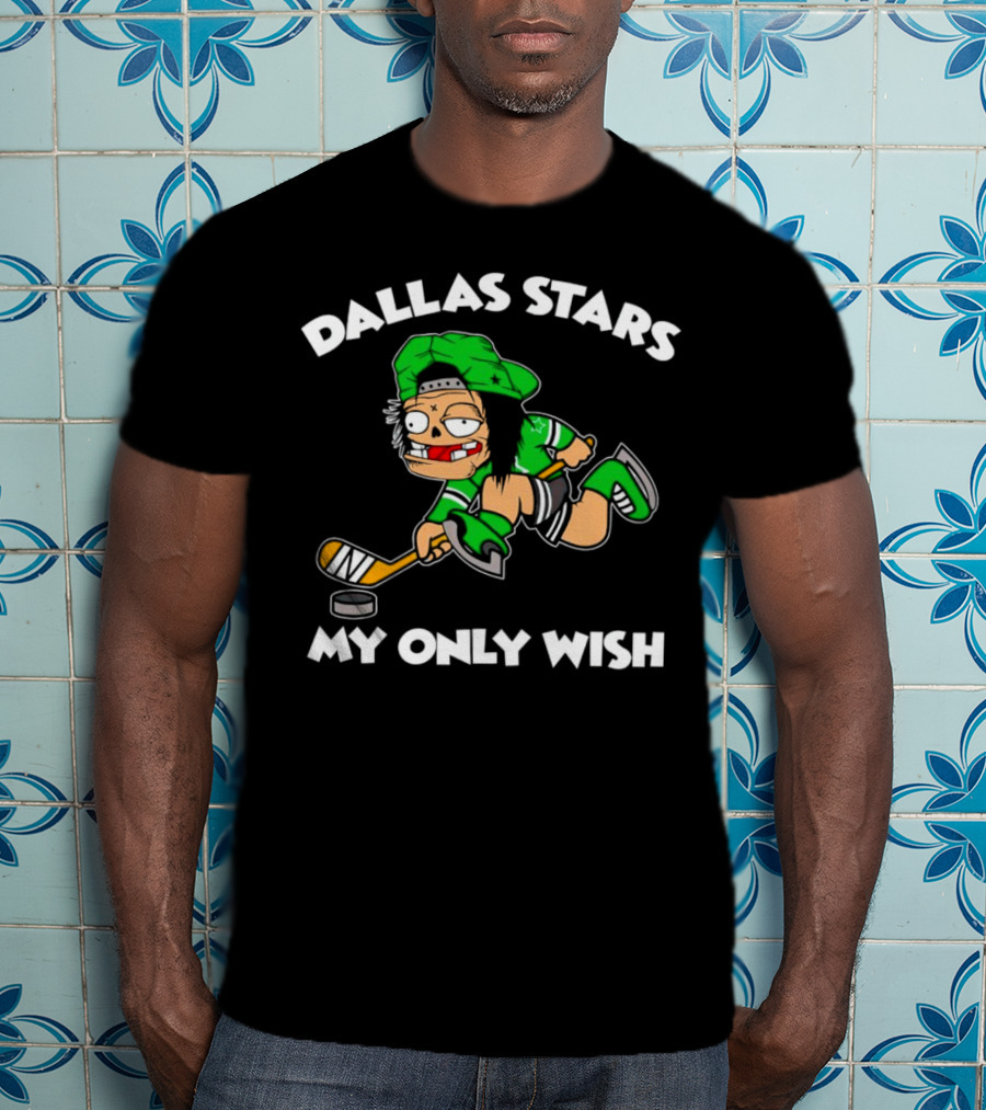 Dallas Stars My Only Wish Hockey Cartoon Character T-Shirt
