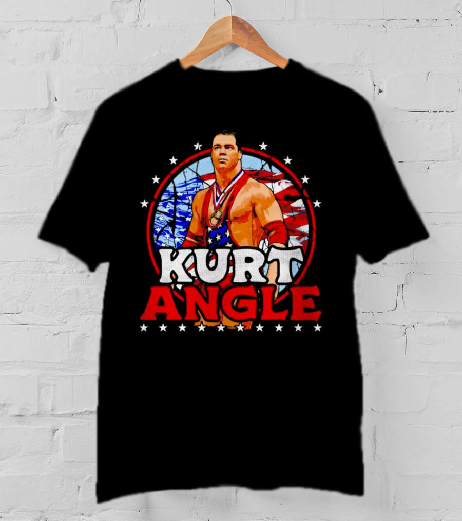 Kurt Angle Patriotic Stars And Stripes Wrestling T-Shirt