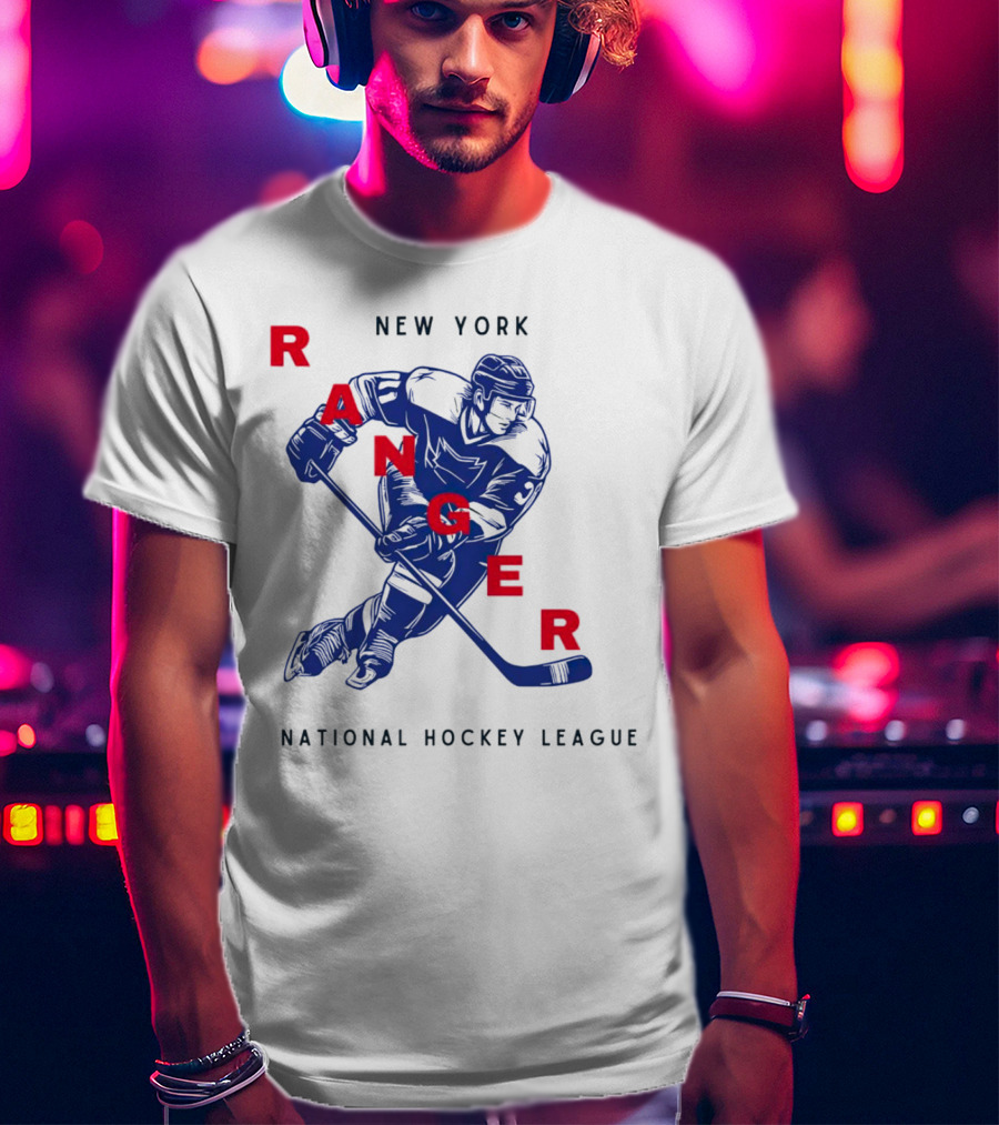 New York Ranger National Hockey League Vintage Player T-Shirt