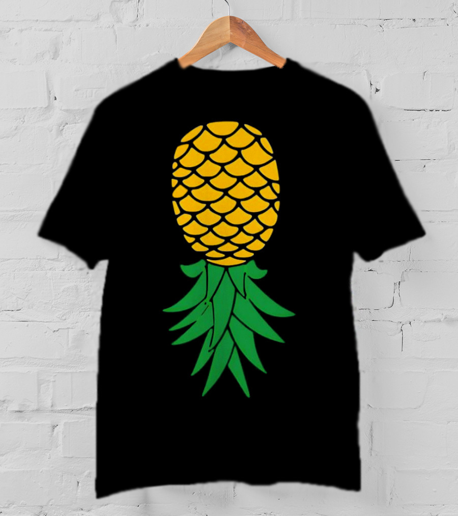 Upside Down Pineapple Yellow Green Scales T-Shirt