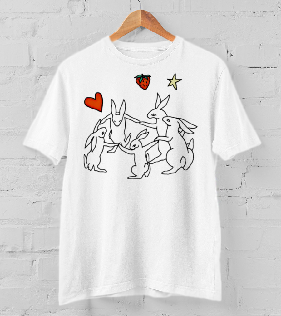 Witch Shit Bunny Circle With Heart Star And Strawberry T-Shirt