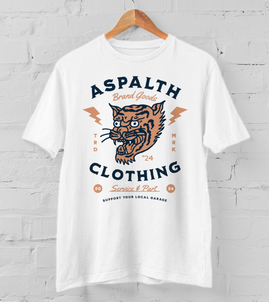 ASPALTH CLOTHING Brand Goods 24 Service And Part Supports Your Local Bodega TRD MRK T-Shirt