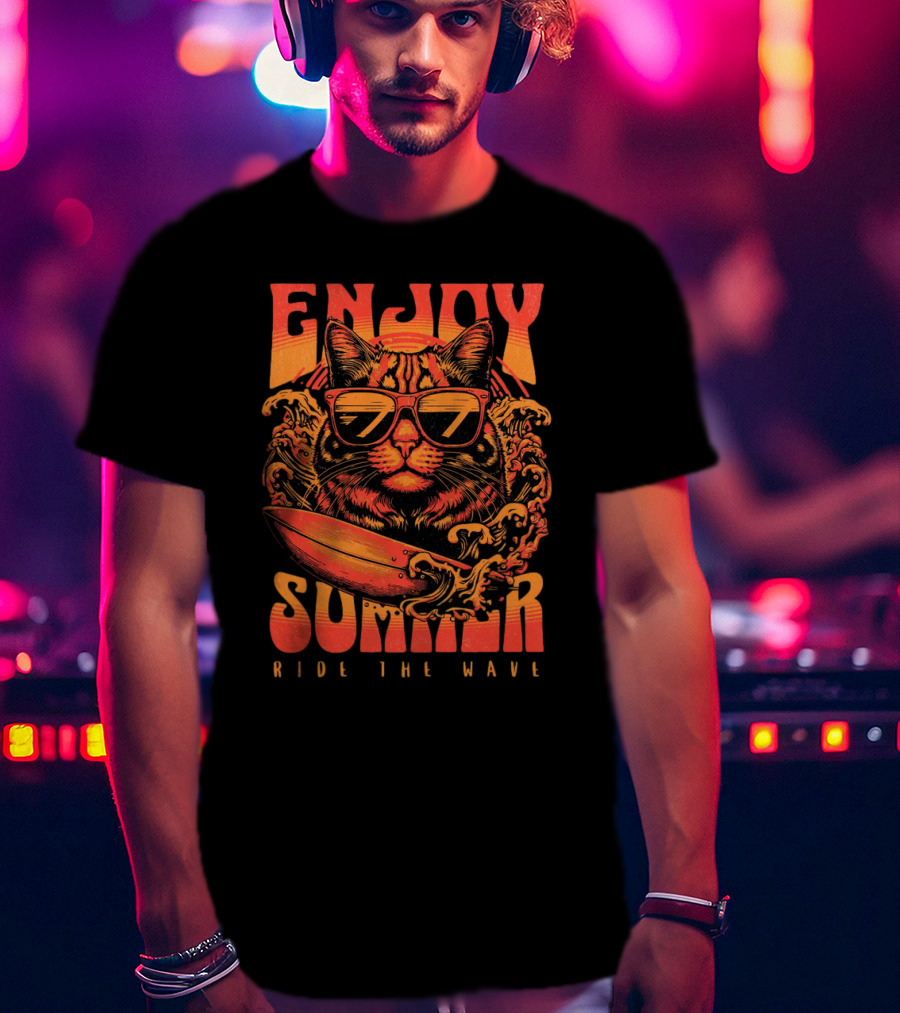 ENJOY SUMMER RIDE THE WAVE T-Shirt