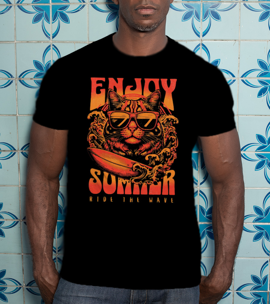 ENJOY SUMMER RIDE THE WAVE T-Shirt