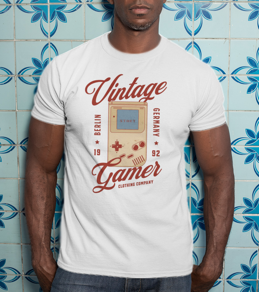 Vintage Gamer Gameboy Berlin Germany 1992 Clothing Company T-Shirt