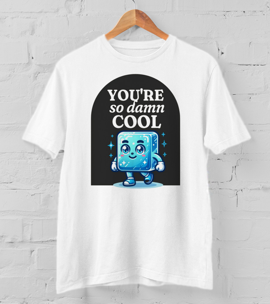 Smiling Ice Cube With You're So Damn Cool T-Shirt