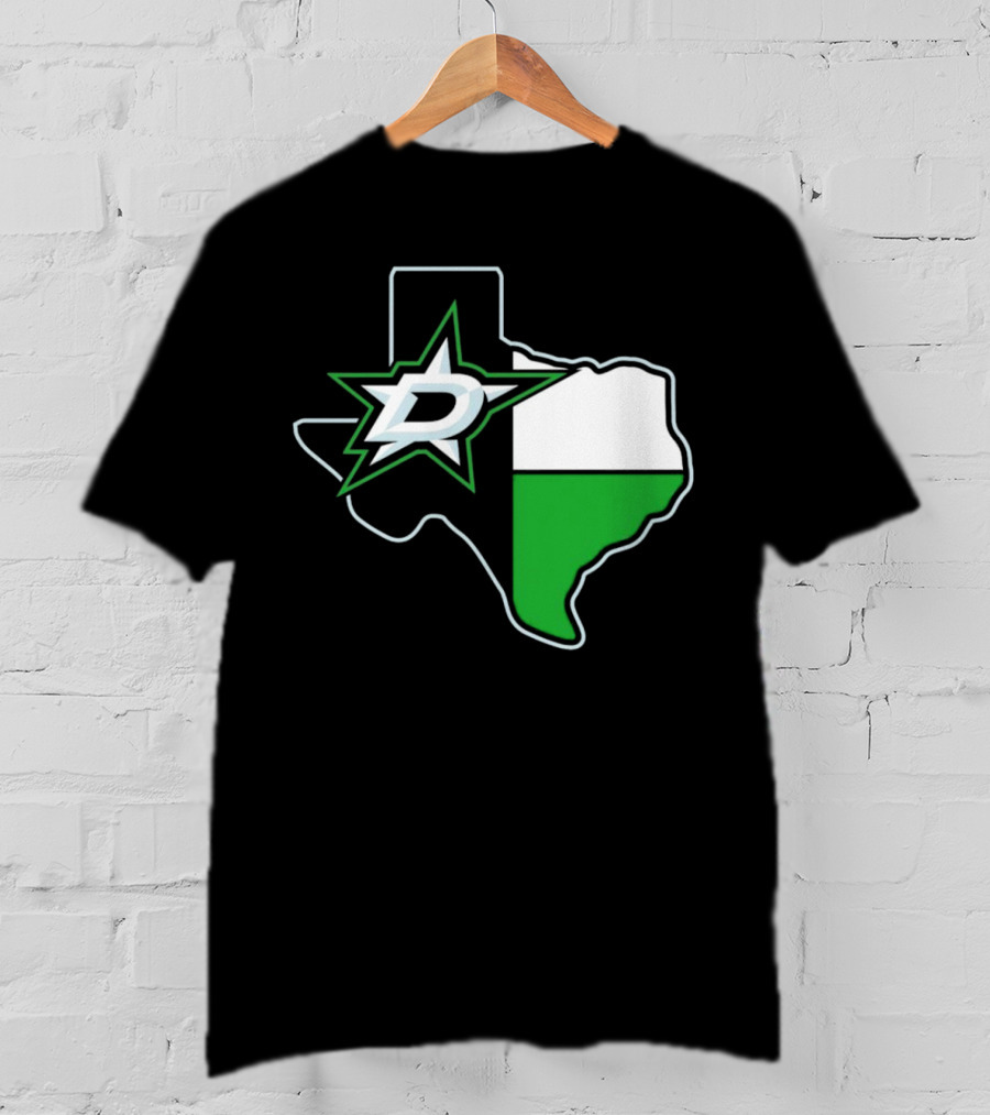 Dallas Stars NHL Texas Outline And Emblem T-Shirt
