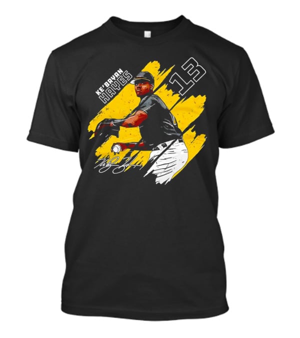 Ke’Bryan Hayes Pittsburgh Pirates Baseball 13 Signature Cartoon T-Shirt