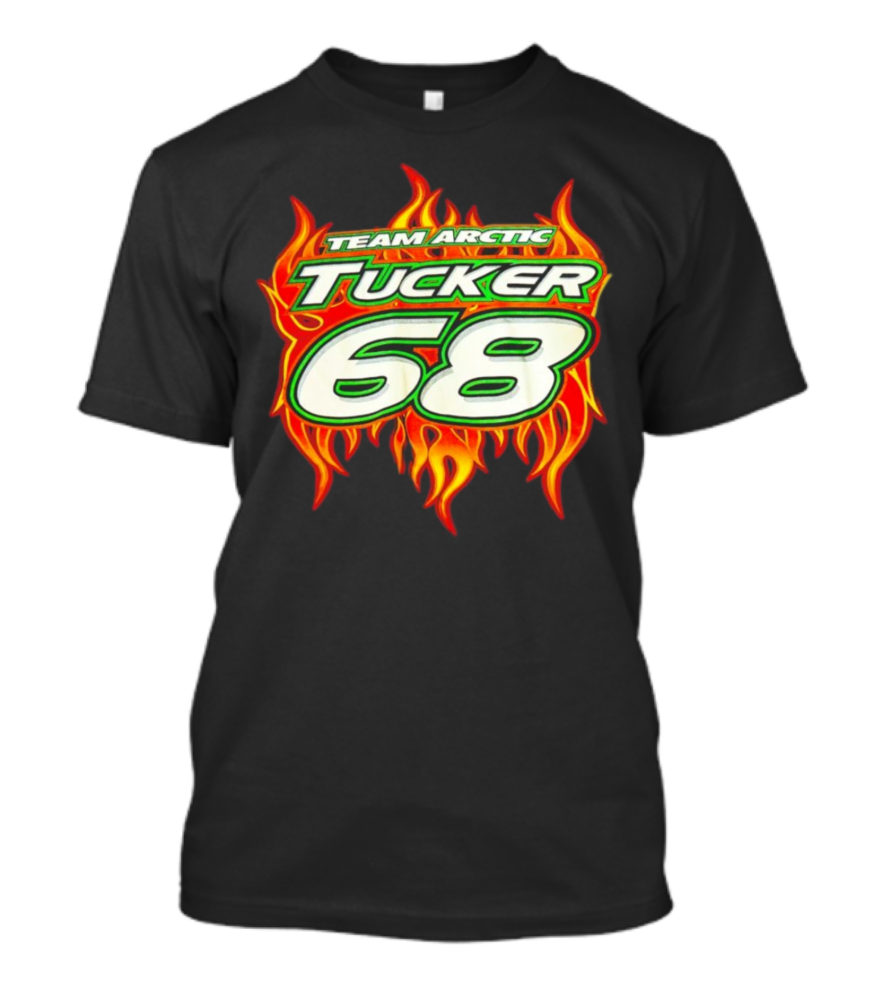 Team Arctic Tucker 68 Fire Flames Racing Motif T-Shirt