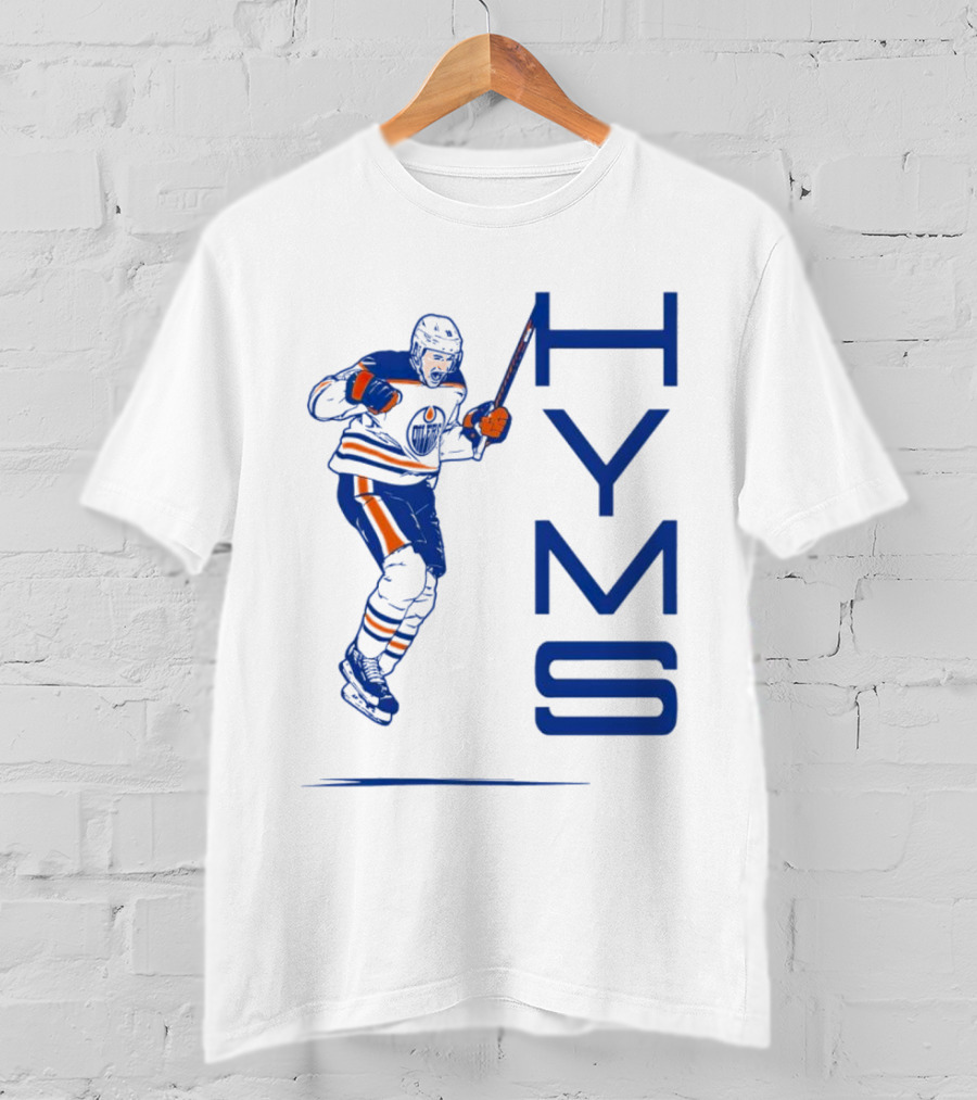 Zach Hyman Edmonton Oilers HYMS Hockey Player T-Shirt