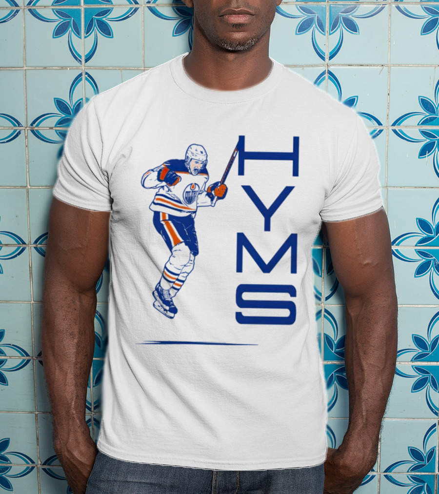 Zach Hyman Edmonton Oilers HYMS Hockey Player T-Shirt