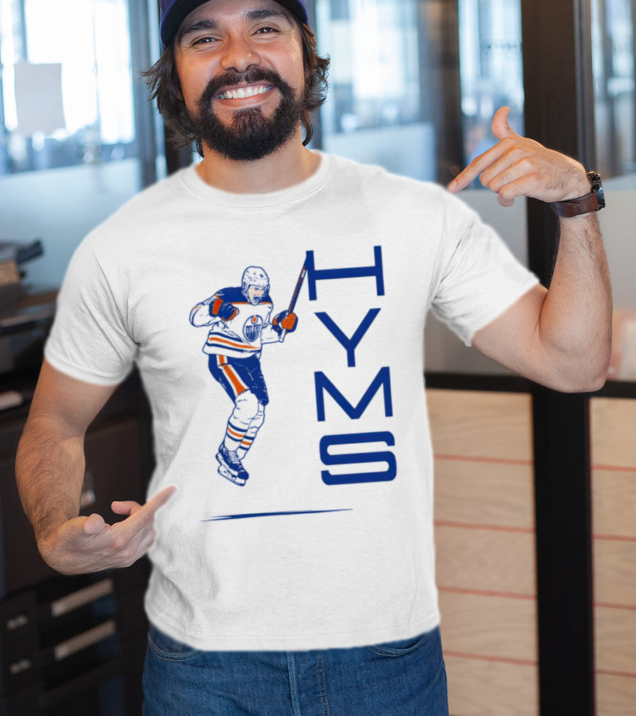 Zach Hyman Edmonton Oilers HYMS Hockey Player T-Shirt