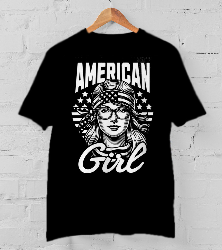 American Girl Stars And Stripes Bandana And Glasses T-Shirt