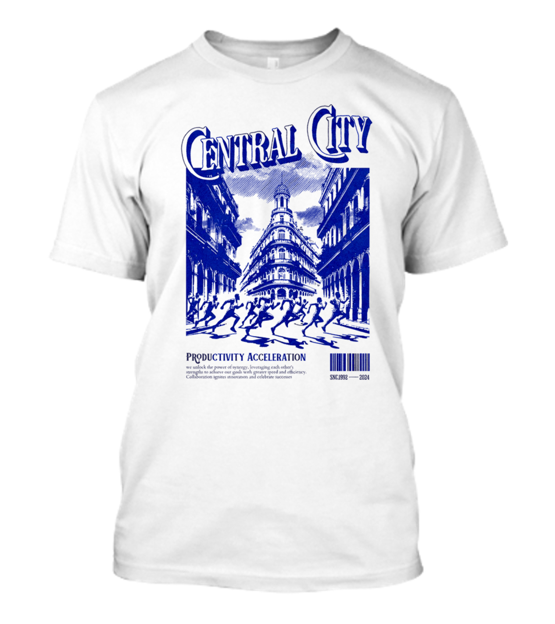 CENTRAL CITY PRODUCTIVITY ACCELERATION CROWDED STREETSCAPE T-Shirt