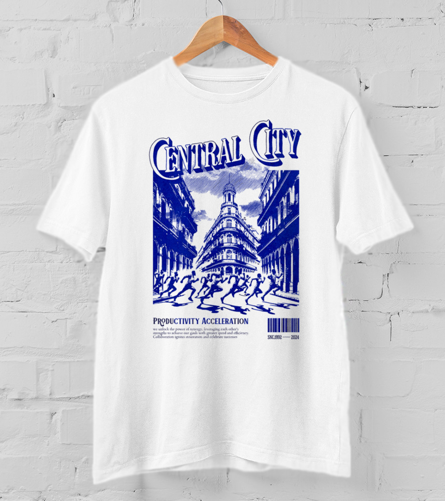 CENTRAL CITY PRODUCTIVITY ACCELERATION CROWDED STREETSCAPE T-Shirt